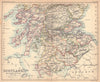 Southern Scotland. BARTHOLOMEW 1888 old antique vintage map plan chart