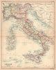 Italy in provinces. BARTHOLOMEW 1888 old antique vintage map plan chart