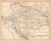Austria-Hungary. Dalmatia Galicia Bohemia. BARTHOLOMEW 1888 old antique map