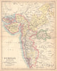 British India West. Bombay, Berar & part of Central India. BARTHOLOMEW 1888 map