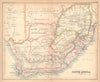 South Africa. Cape Colony. Bechuanaland. BARTHOLOMEW 1888 old antique map