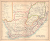 South Africa. Cape Colony. Bechuanaland. BARTHOLOMEW 1888 old antique map