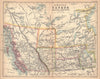 Canada Western Provinces. British Columbia. Alberta. BARTHOLOMEW 1888 old map