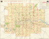 LONDON Index map major roads Railways underground tube bus routes 1965 old