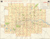 LONDON Index map major roads Railways underground tube bus routes 1965 old