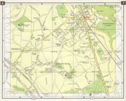 NW LONDON Radlett Letchmore Heath Aldenham Newberries Pk Hertfordshire 1965 map
