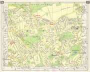 N LONDON Southgate Cockfosters Oakleigh Park East Barnet Winchmore 1965 map