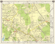 NW LONDON Pinner Northwood Westfield Park Hatch End Woodridings 1965 old map