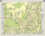 N LONDON Church End Finchley Holder's Hill Mill Hill North Finchley 1965 map