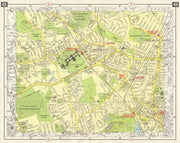 N LONDON Southgate Friern Barnet Palmer's Green Bowes Park Wood Green 1965 map