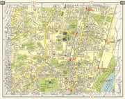 N LONDON Noel Park Bowes Tottenham Edmonton Wood/Palmer's Green 1965 old map