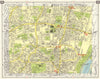 N LONDON Noel Park Bowes Tottenham Edmonton Wood/Palmer's Green 1965 old map