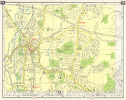 W LONDON Uxbridge Hillingdon Cowley Ickenham Hayes End Pied Heath 1965 old map
