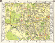 W LONDON Brentham Greenford Park Ealing Northfields Hanwell Elthorne 1965 map