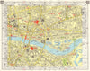 LONDON CITY/EAST END Southwark Shoreditch Whitechapel Bermondsey 1965 old map