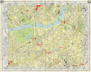 S LONDON Lambeth Pimlico Chelsea Kennington Battersea Clapham Stockwell 1965 map