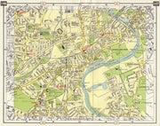 SW LONDON Richmond Whitton Twickenham Petersham Strawberry Hill 1965 old map