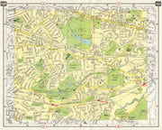 SE LONDON Blackfen Bexleyheath Blendon Albany Park Bexley North Cray 1965 map