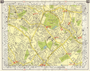 S LONDON Upper/South Norwood Sydenham Thornton Heath Anerley Penge 1965 map