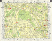 SE LONDON Beckenham Sydenham Downham Bromley Shortlands Plaistow 1965 old map