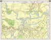 SW LONDON Weybridge Addlestone Shepperton Oatlands Park Lower Halliford 1965 map