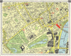 LONDON WEST END Mayfair Soho St James's Westminster Covent Garden 1965 old map