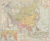 COLONIAL ASIA. East Indies &c. Inset Russian-Japanese War 1904/05 1914 old map
