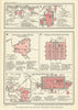 Luoyang & Chang'an (Xian) city plans, Ancient and Modern 1935 old vintage map