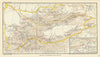 China in Central Asia, 660 AD. Ruins of Kucha. Subashi 1935 old vintage map