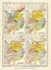 China. Five Dynasties 907-960 AD. Tsin Han Tang Chou Liang Shu Chu Wu 1935 map