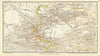 Chinese Turkistan 1820 AD. Western China & Central Asia. Kazakhstan 1935 map