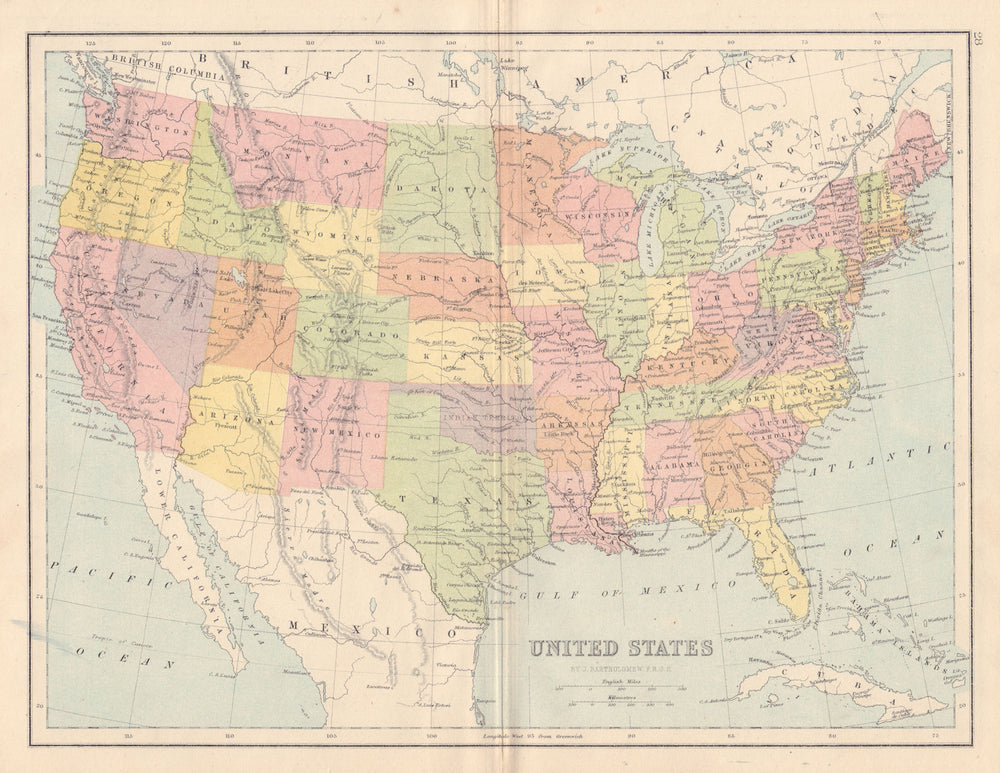 USA. Texas without Big Bend Country. Dakotas combined. COLLINS 1873 old map
