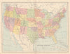 USA. Texas without Big Bend Country. Dakotas combined. COLLINS 1873 old map