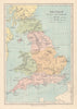 ROMAN BRITAIN showing provinces roads Latin town names. COLLINS 1873 old map