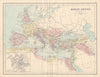 ROMAN EMPIRE showing provinces. Rome city plan. COLLINS 1873 old antique map