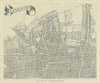City of London in 1658 after Faithorne and Newcourt 1908 old antique map chart