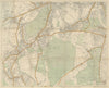 Bacon's Large Scale Plan of Richmond. Mortlake Twickenham Kew 50x62cm c1913 map