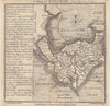 Antique county map of Cheshire by Badeslade & Toms 1742 old chart