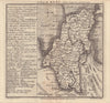 Antique county map of Kent by Badeslade & Toms. West orientation 1742 old