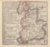 Antique county map of Lancashire by Badeslade & Toms 1742 old