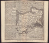Antique county map of Middlesex by Badeslade & Toms 1742 old chart