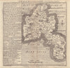 Antique county map of Oxfordshire by Badeslade & Toms 1742 old
