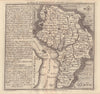 Antique county map of Somersetshire by Badeslade & Toms. East orientation 1742