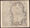 Antique county map of Staffordshire by Badeslade & Toms 1742 old
