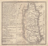 Antique county map of Sussex by Badeslade & Toms. East orientation 1742