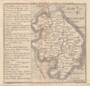 Antique county map of Warwickshire by Badeslade & Toms 1742 old