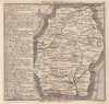 Antique county map of Wiltshire by Badeslade & Toms 1742 old chart