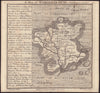 Antique county map of Worcestershire by Badeslade & Toms 1742 old