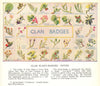 Clan badge. Plants. Scotland Scottish clans 1963 old vintage print picture