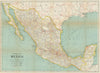 General map of Mexico 1938 old vintage plan chart